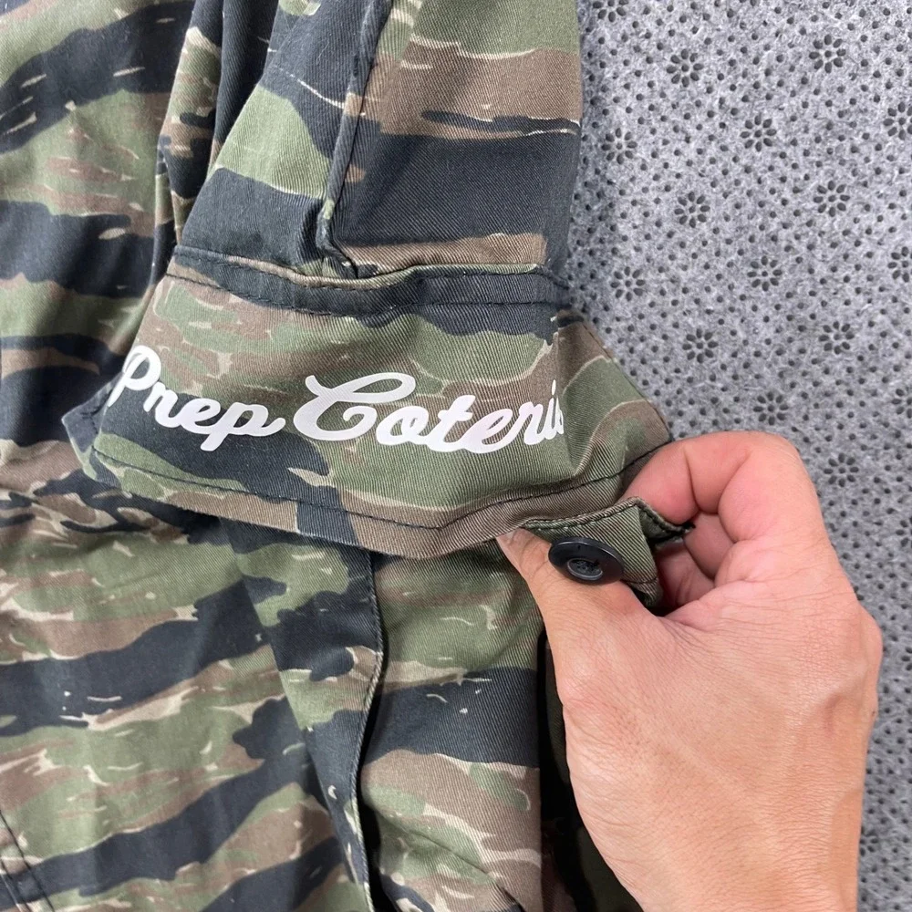 Prep Coterie Varsity Hunting Team Tiger Stripe Cutoff Camo Cargo Shorts Mens 46